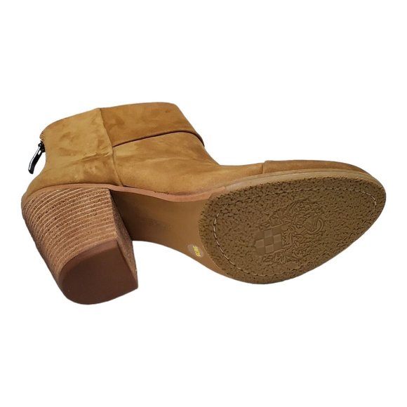 NEW Vince Camuto Hadley Ankle Bootie Sand Soft Nubuck Suede Tan Women's Sz 9 M - Picture 6 of 8